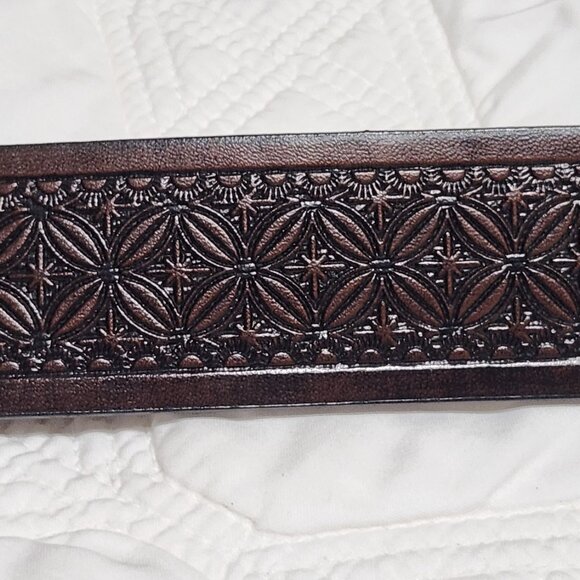 Sz 12/14 Western Brown Faux Leather Belt - Picture 8 of 9